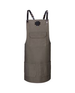 Latzschürze Leder Applikation 75 x 89 cm