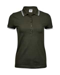 Ladies` Luxury Stripe Stretch Polo