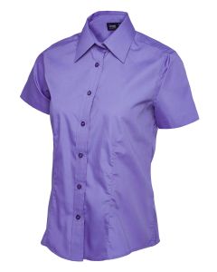 Ladies Poplin Short Sleeve Shirt