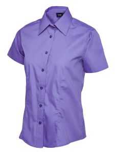 Ladies Poplin Short Sleeve Shirt