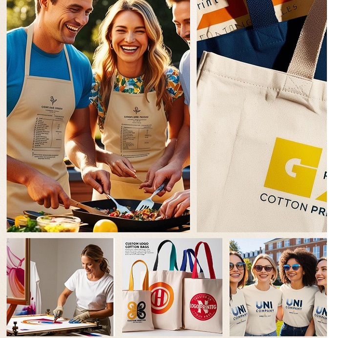 Textildruck -Textilien besticken